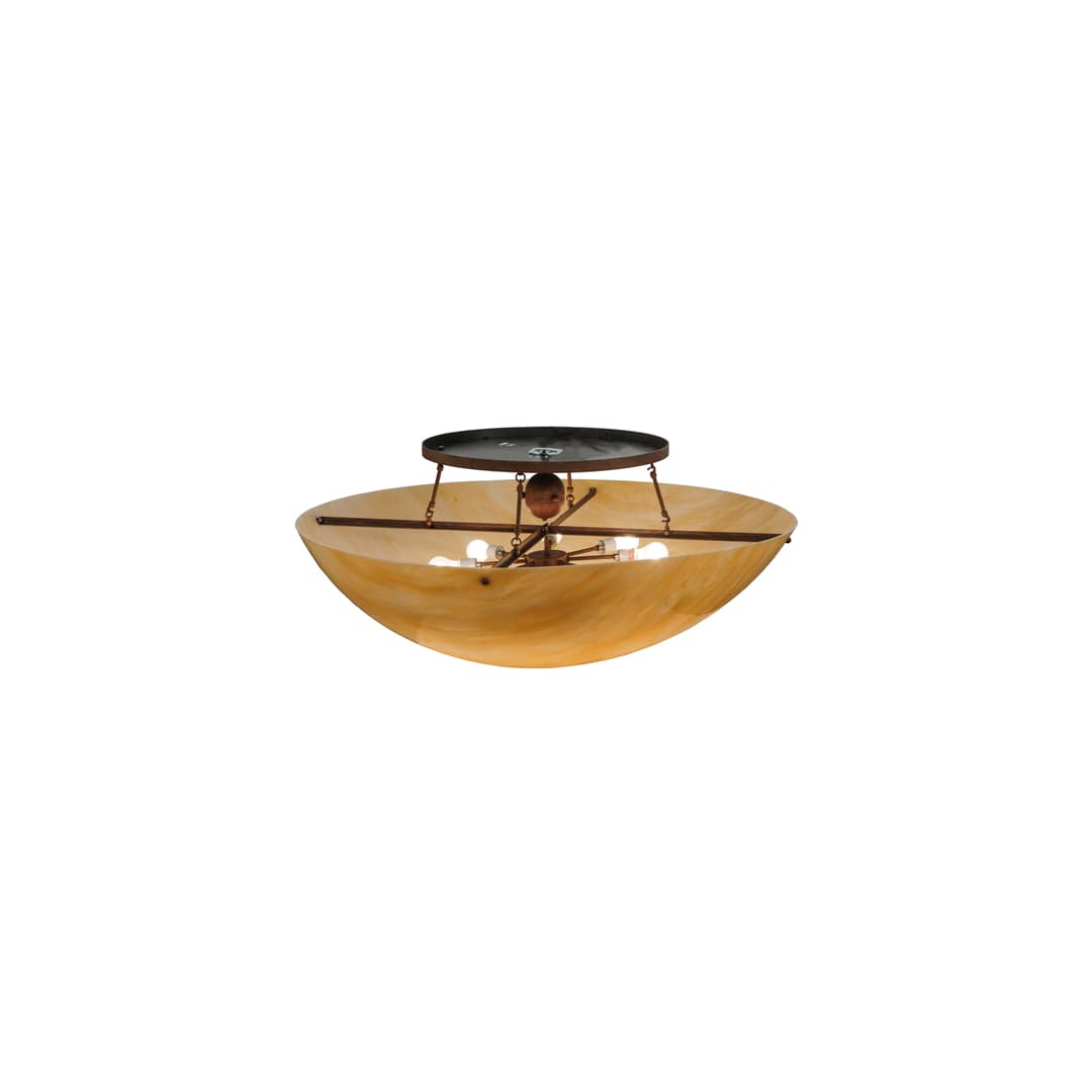 Artesia 8 Light 48" Wide Semi-Flush Bowl Ceiling Fixture - Cortez Gold Finish