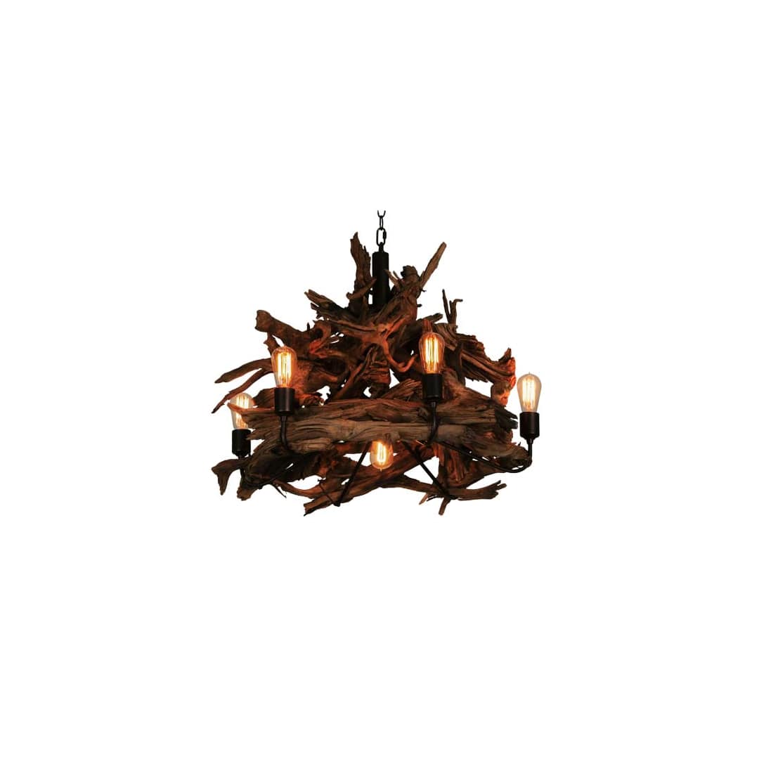 Driftwood 7 Light 30" Wide Abstract Chandelier