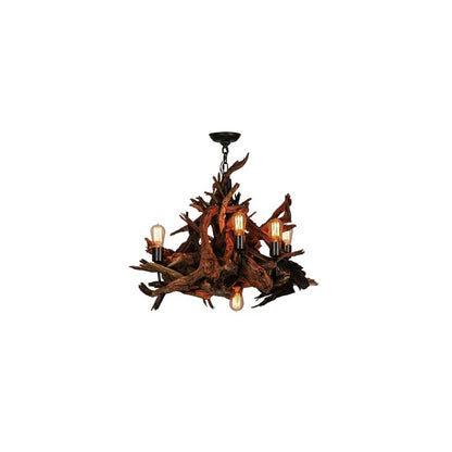 Driftwood 6 Light 30" Wide Abstract Chandelier