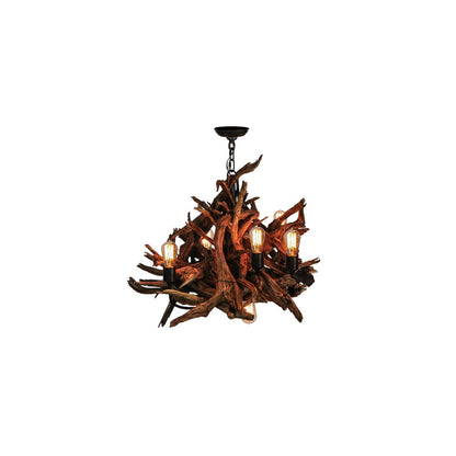 Driftwood 6 Light 30" Wide Abstract Chandelier