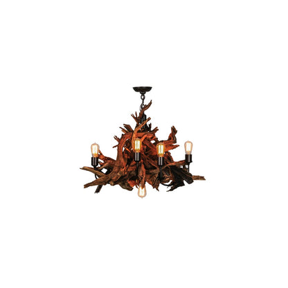 Driftwood 6 Light 30" Wide Abstract Chandelier