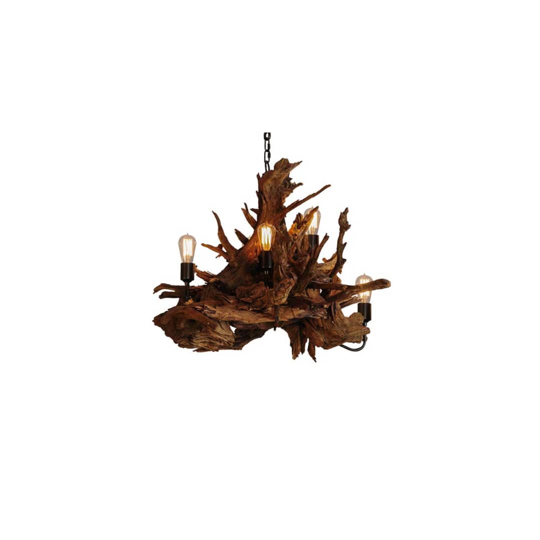 Driftwood 5 Light 30" Wide Abstract Chandelier