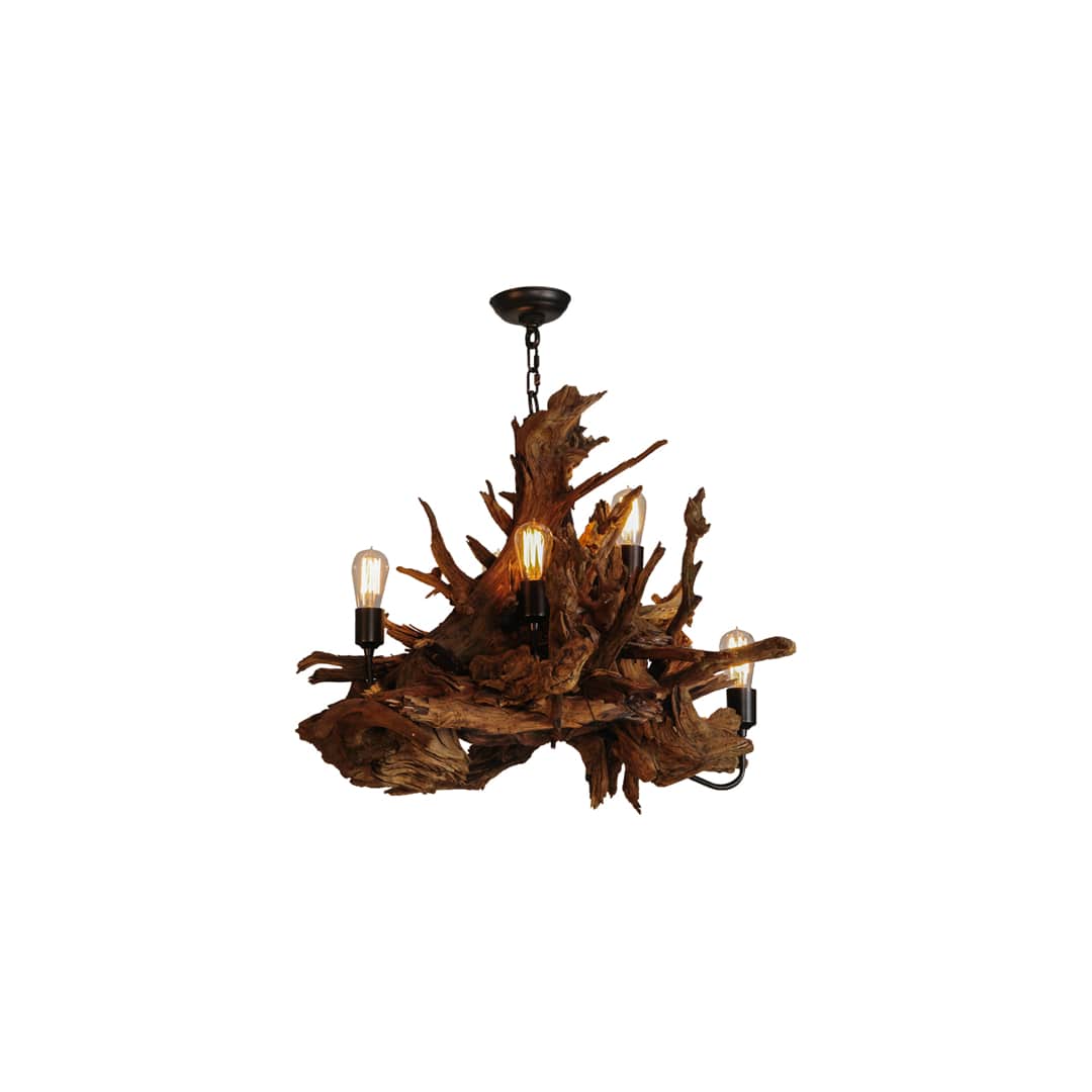 Driftwood 5 Light 30" Wide Abstract Chandelier