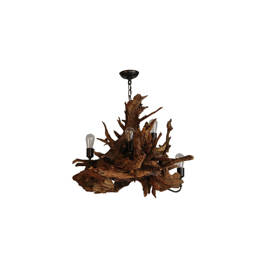 Driftwood 5 Light 30" Wide Abstract Chandelier