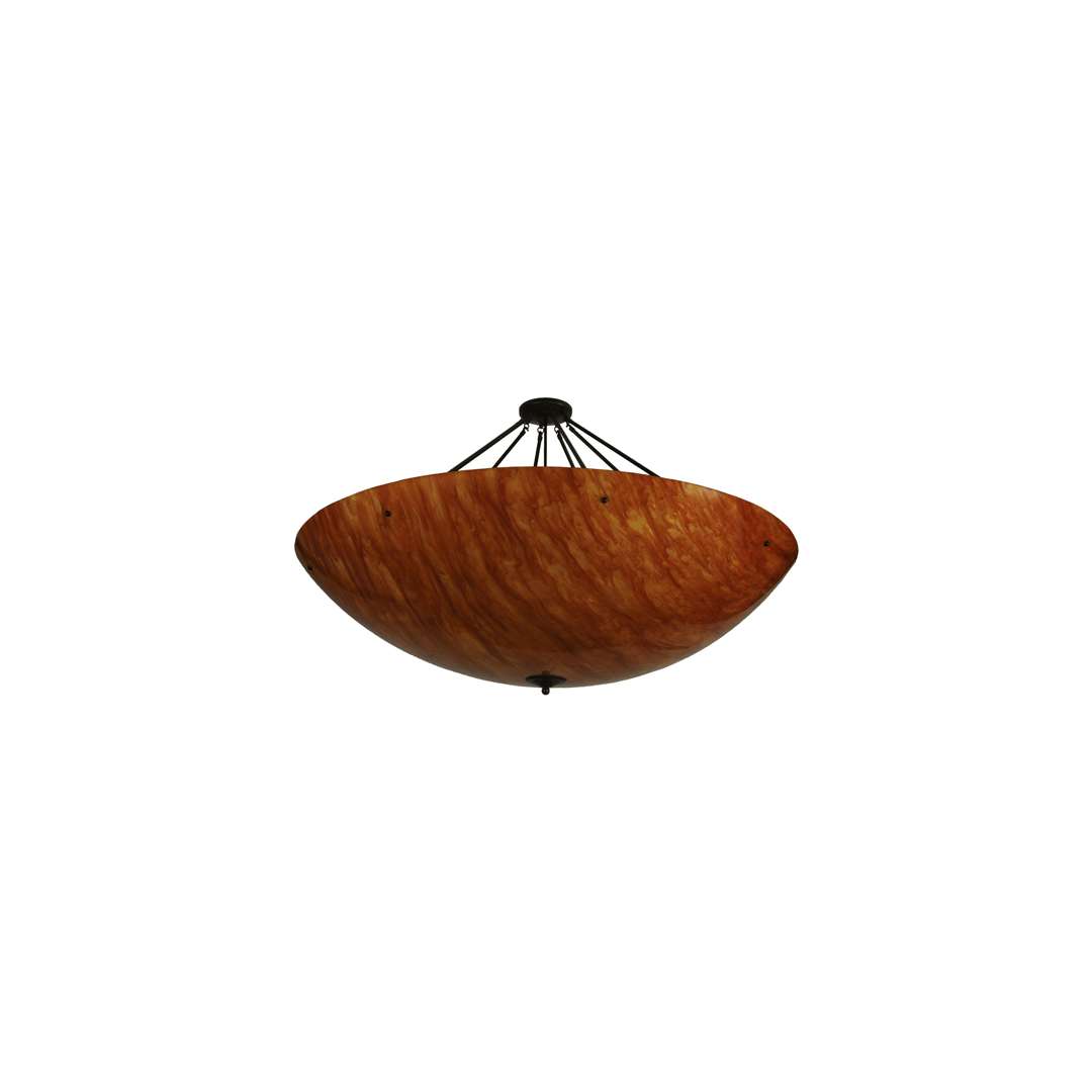 Madison 12 Light 38" Tall Semi-Flush Bowl Ceiling Fixture - Timeless Bronze Finish