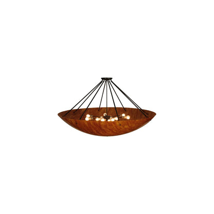 Madison 12 Light 38" Tall Semi-Flush Bowl Ceiling Fixture - Timeless Bronze Finish