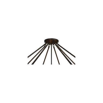 Madison 12 Light 38" Tall Semi-Flush Bowl Ceiling Fixture - Timeless Bronze Finish