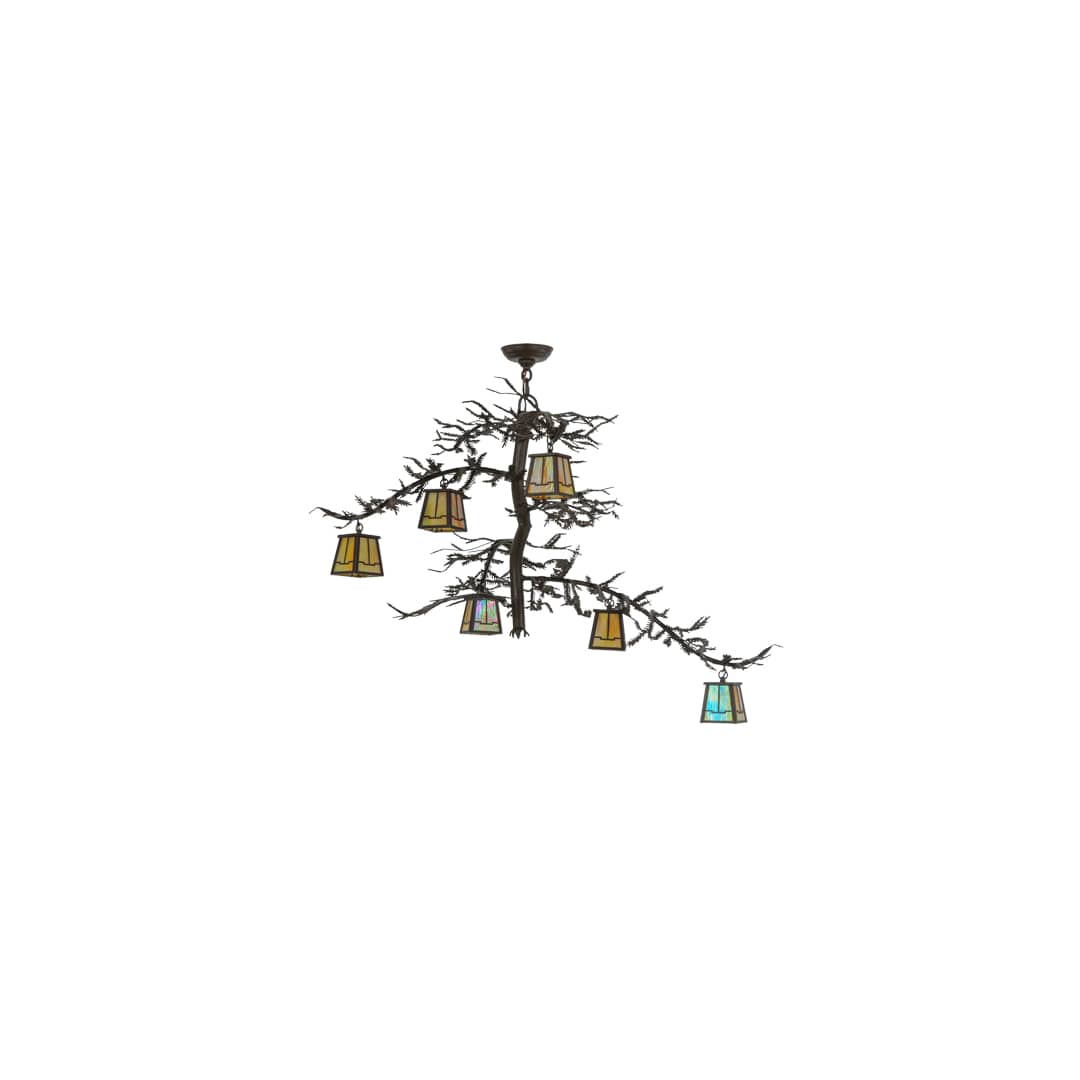 Pine Branch Valley View 6 Light 45" Wide Chandelier