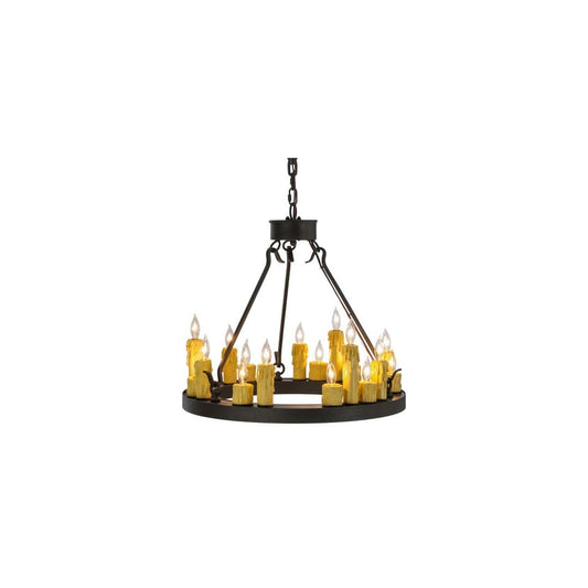 Deina 18 Light 24" Wide Taper Candle Ring Chandelier