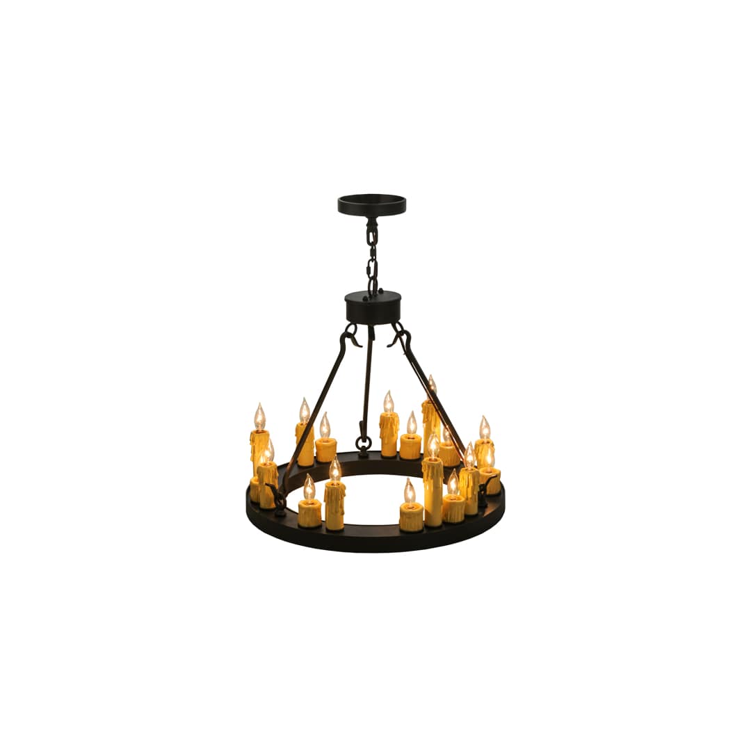 Deina 18 Light 24" Wide Taper Candle Ring Chandelier