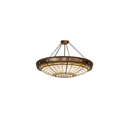 Fleur-de-Lite 6 Light 38" Wide Semi-Flush Bowl Ceiling Fixture