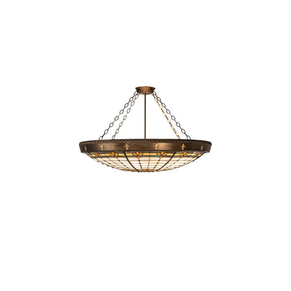 Fleur-de-Lite 6 Light 38" Wide Semi-Flush Bowl Ceiling Fixture