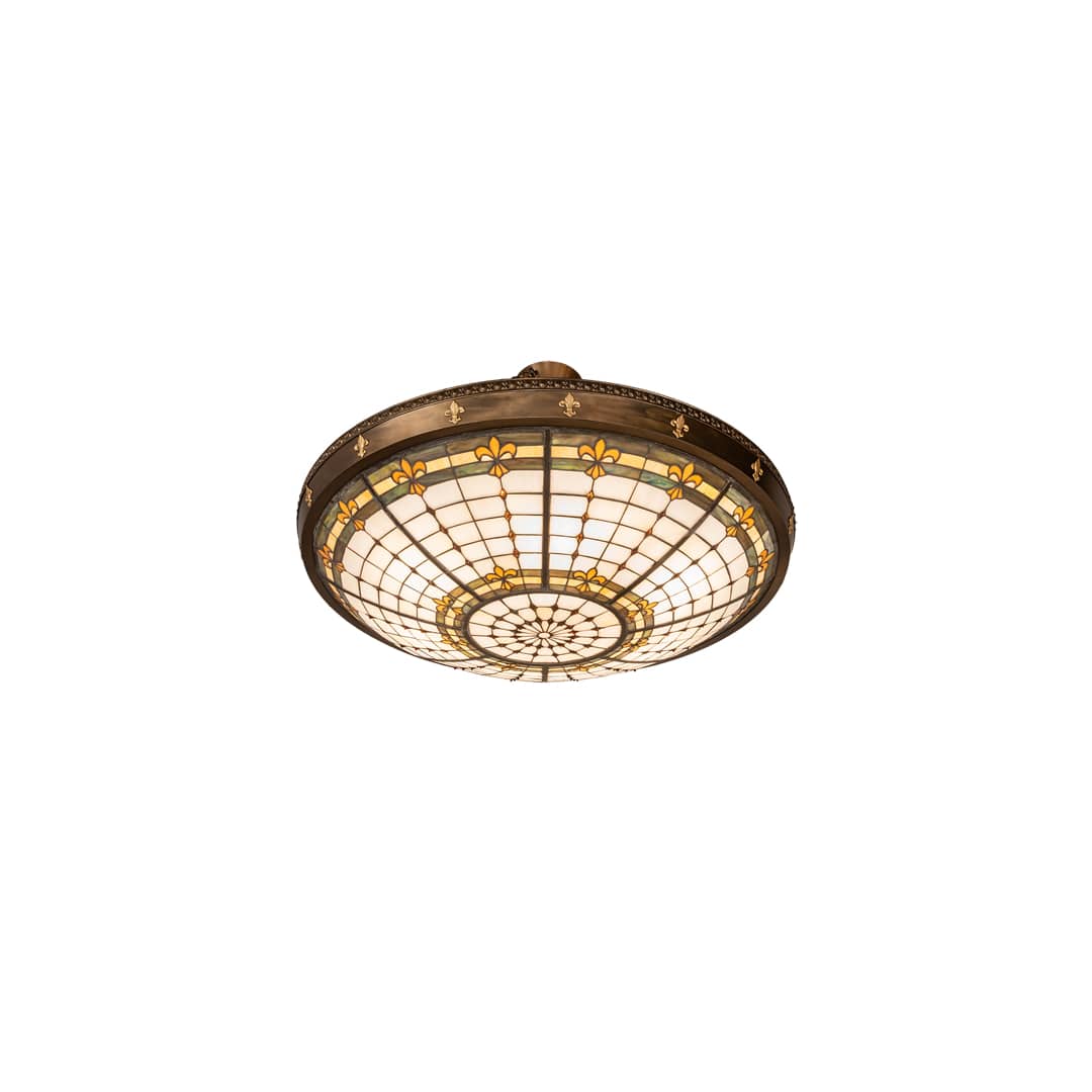 Fleur-de-Lite 6 Light 38" Wide Semi-Flush Bowl Ceiling Fixture