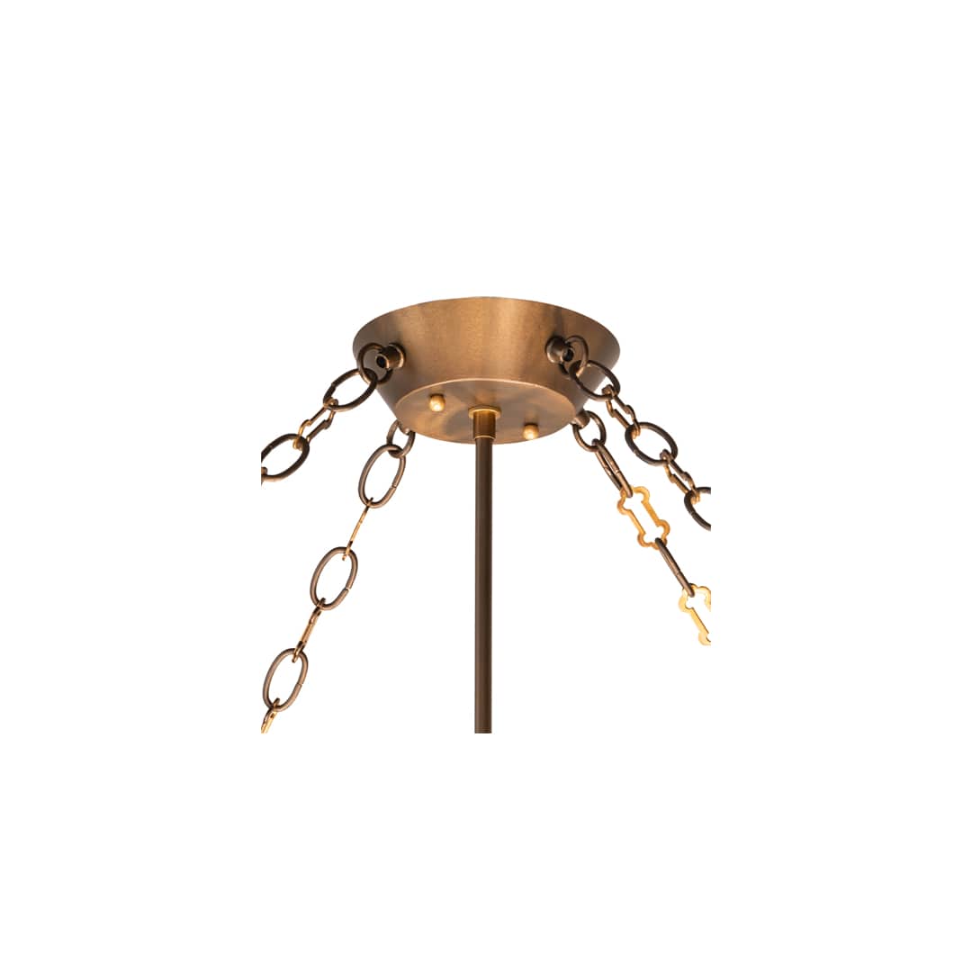 Fleur-de-Lite 6 Light 38" Wide Semi-Flush Bowl Ceiling Fixture