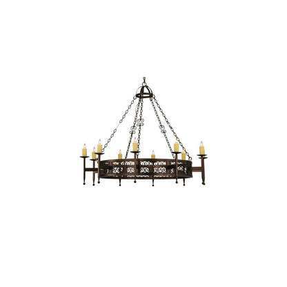 Toscano 10 Light 60" Wide Taper Candle Ring Chandelier
