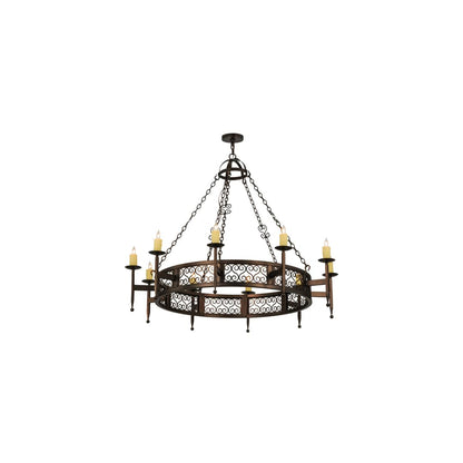 Toscano 10 Light 60" Wide Taper Candle Ring Chandelier