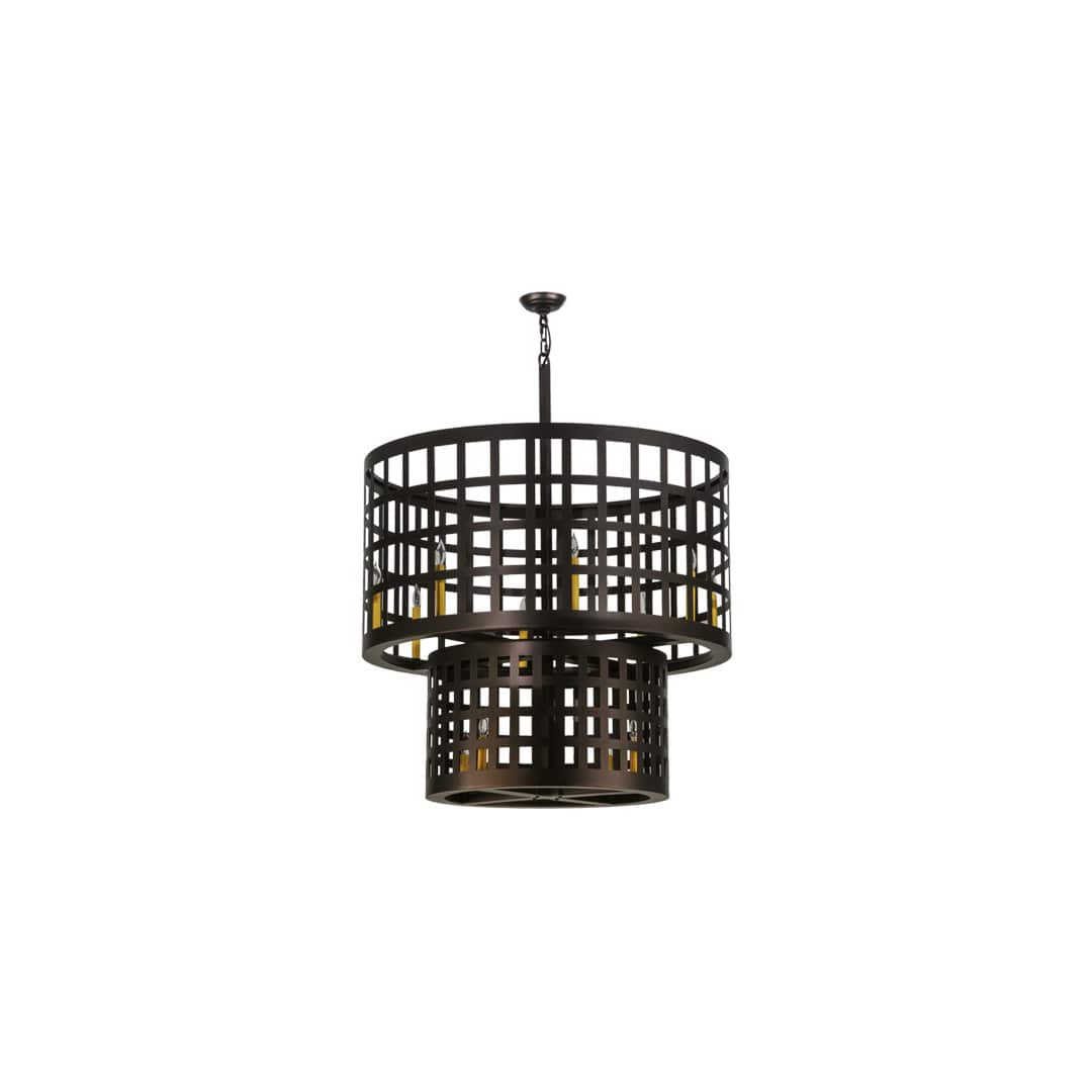 Cilindro Golpe 12 Light 40" Wide Cage Pendant