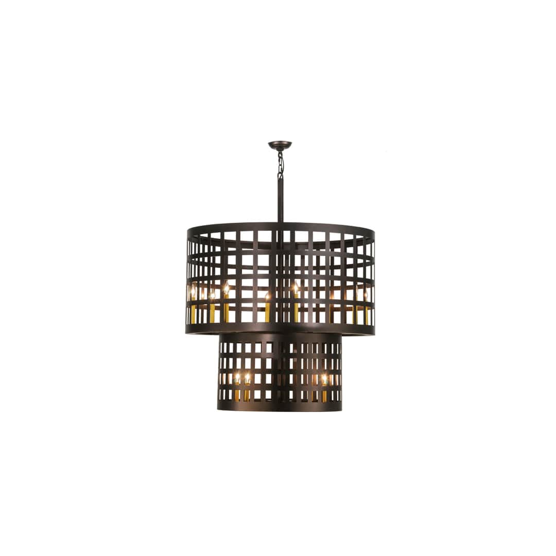 Cilindro Golpe 12 Light 40" Wide Cage Pendant