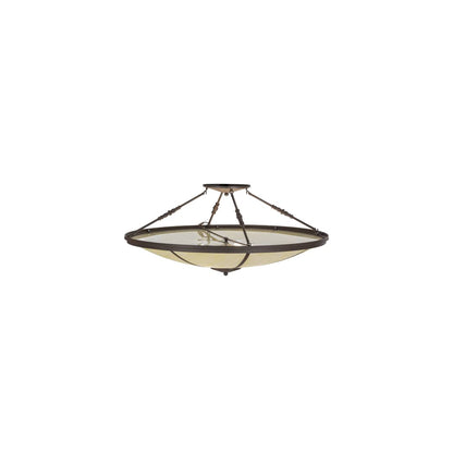 Commerce 4 Light 45" Wide Semi-Flush Bowl Ceiling Fixture - Cafe-Noir Finish