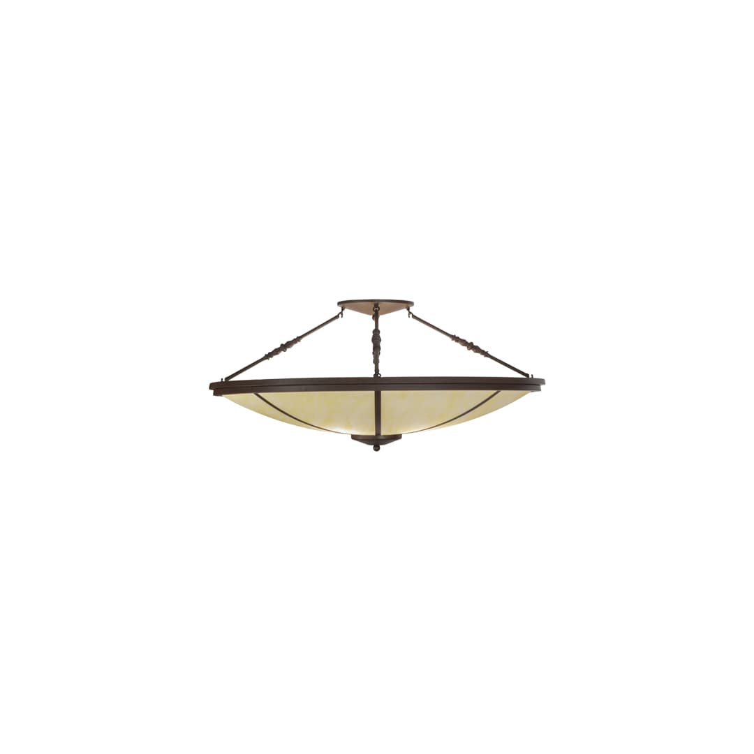 Commerce 4 Light 45" Wide Semi-Flush Bowl Ceiling Fixture - Cafe-Noir Finish