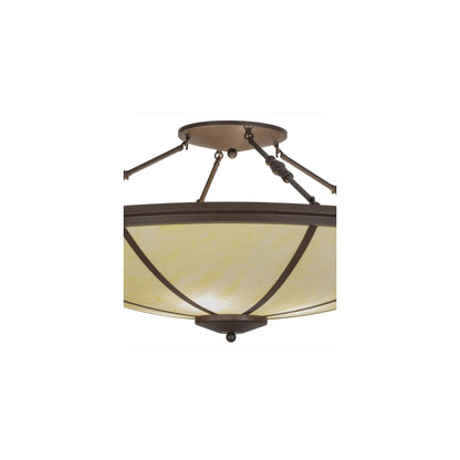 Commerce 4 Light 45" Wide Semi-Flush Bowl Ceiling Fixture - Cafe-Noir Finish