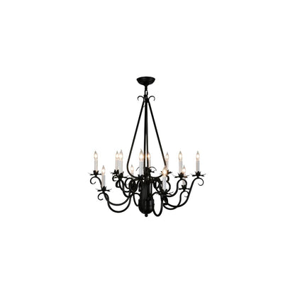 Caleb 12 Light 32" Wide Taper Candle Style Chandelier