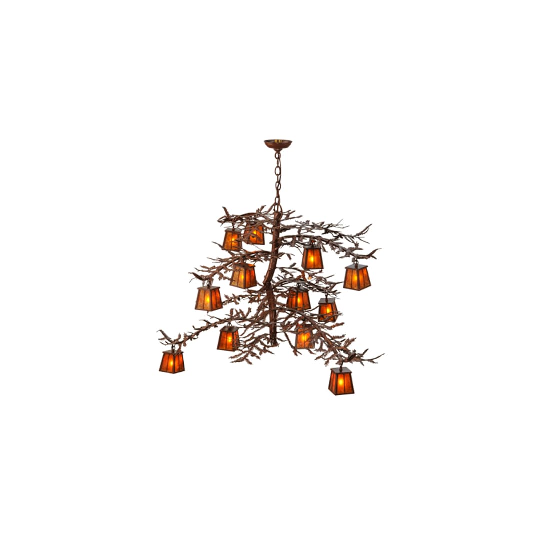 Pine Branch 12 Light 48" Wide Chandelier