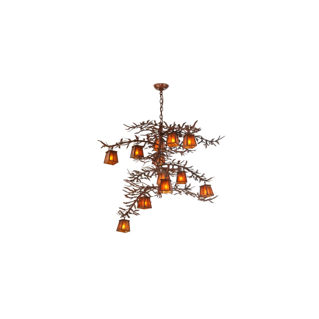 Pine Branch 12 Light 48" Wide Chandelier