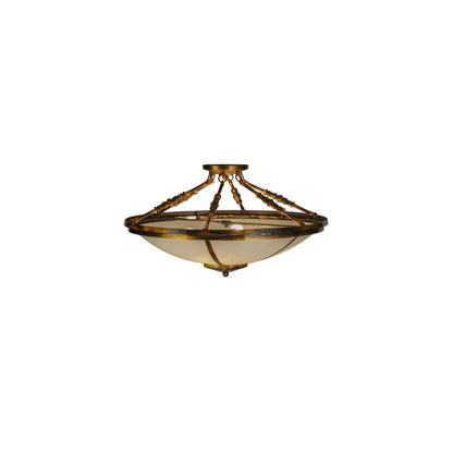 Commerce 4 Light 31" Wide Semi-Flush Bowl Ceiling Fixture - Light Burnished Transparent Gold Finish