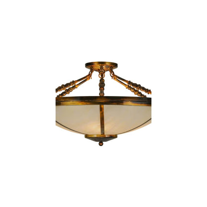 Commerce 4 Light 31" Wide Semi-Flush Bowl Ceiling Fixture - Light Burnished Transparent Gold Finish