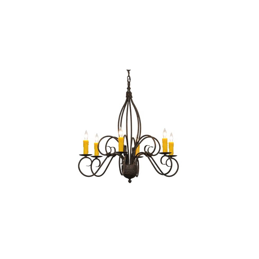 Squire 6 Light 28" Wide Taper Candle Style Chandelier