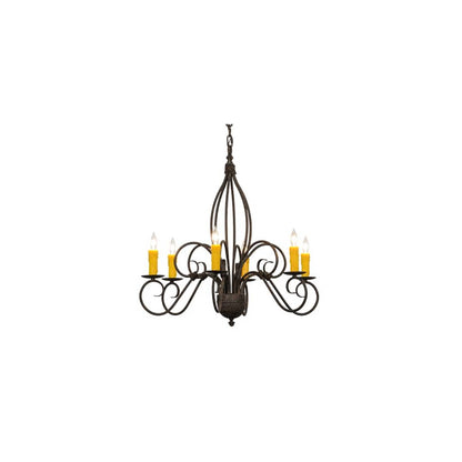 Squire 6 Light 28" Wide Taper Candle Style Chandelier