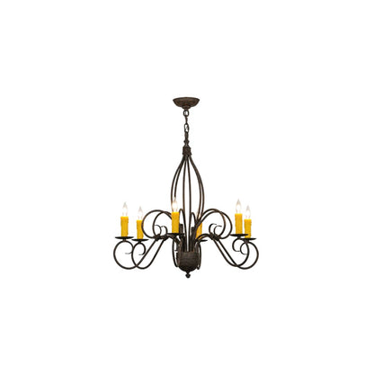 Squire 6 Light 28" Wide Taper Candle Style Chandelier