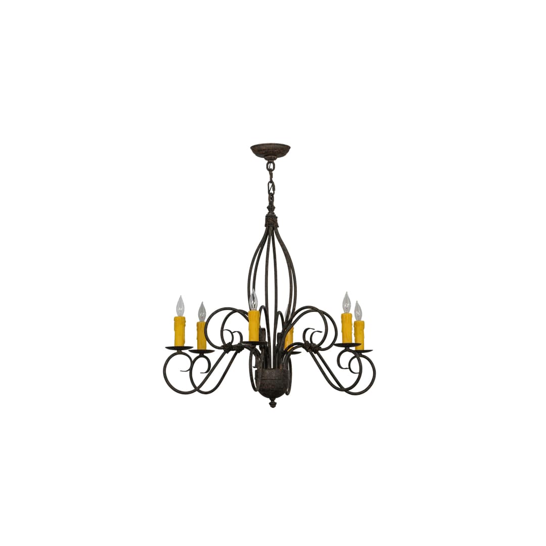 Squire 6 Light 28" Wide Taper Candle Style Chandelier