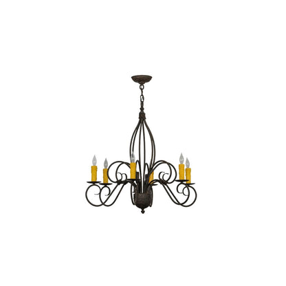 Squire 6 Light 28" Wide Taper Candle Style Chandelier