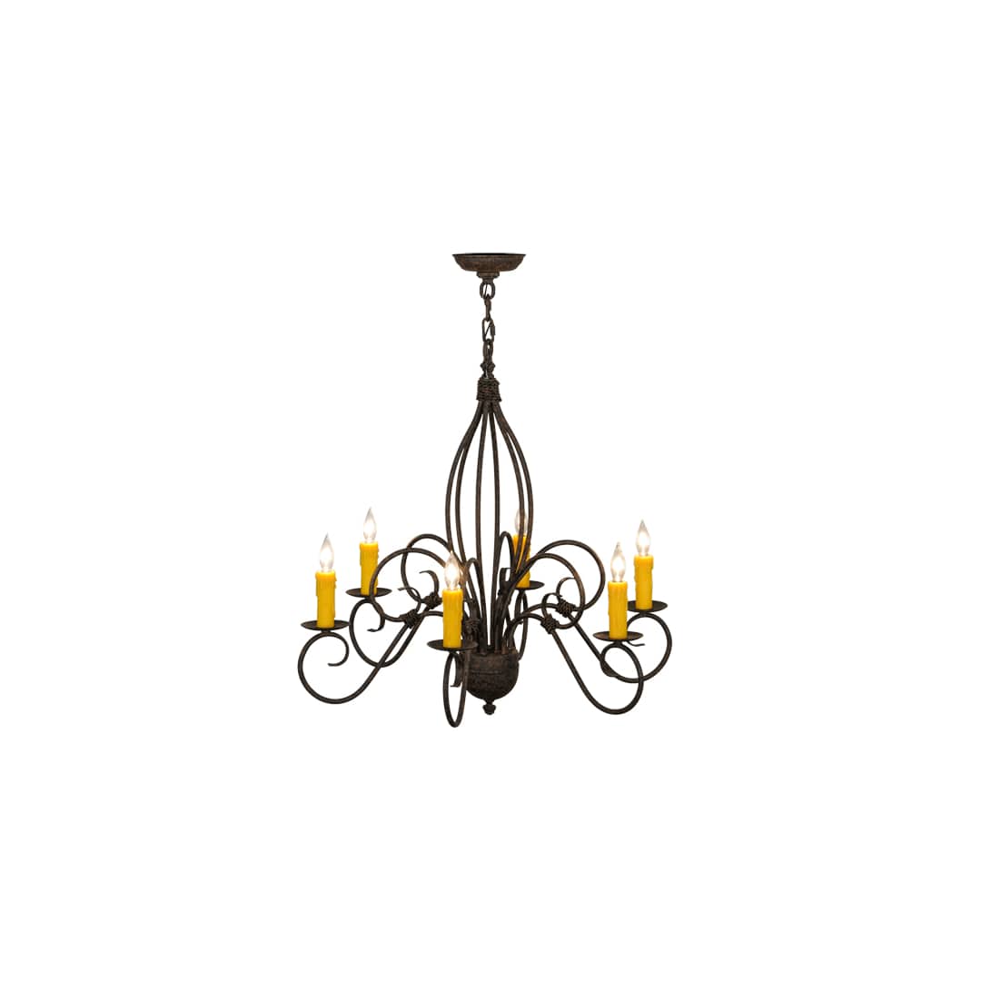 Squire 6 Light 28" Wide Taper Candle Style Chandelier