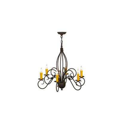 Squire 6 Light 28" Wide Taper Candle Style Chandelier
