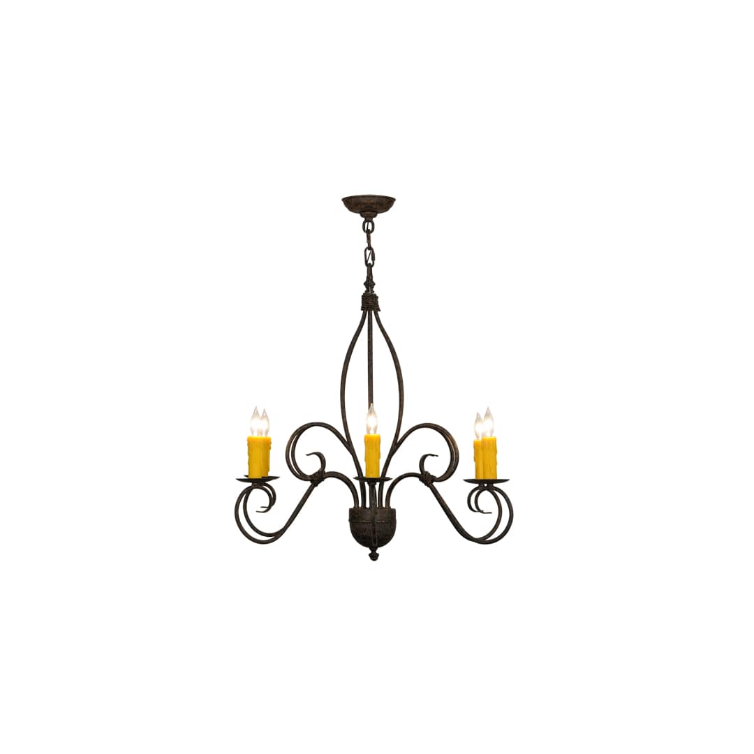 Squire 6 Light 28" Wide Taper Candle Style Chandelier