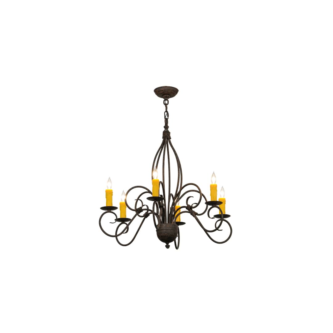 Squire 6 Light 28" Wide Taper Candle Style Chandelier