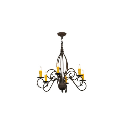 Squire 6 Light 28" Wide Taper Candle Style Chandelier