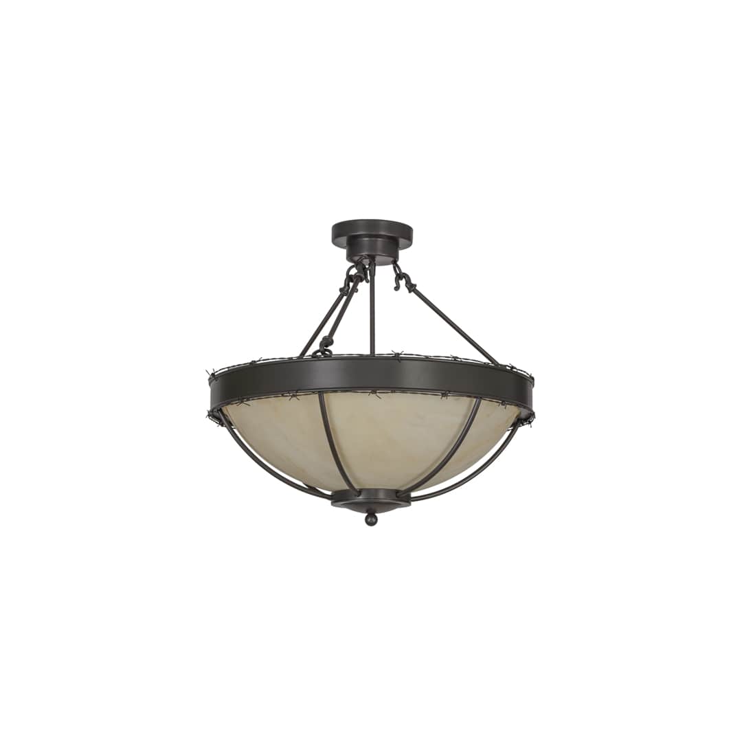 Barbed Wire 4 Light 24" Wide Semi-Flush Bowl Ceiling Fixture
