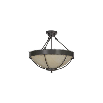 Barbed Wire 4 Light 24" Wide Semi-Flush Bowl Ceiling Fixture