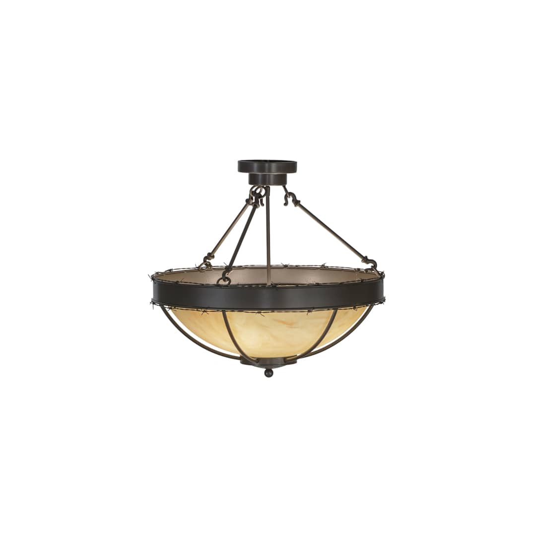 Barbed Wire 4 Light 24" Wide Semi-Flush Bowl Ceiling Fixture