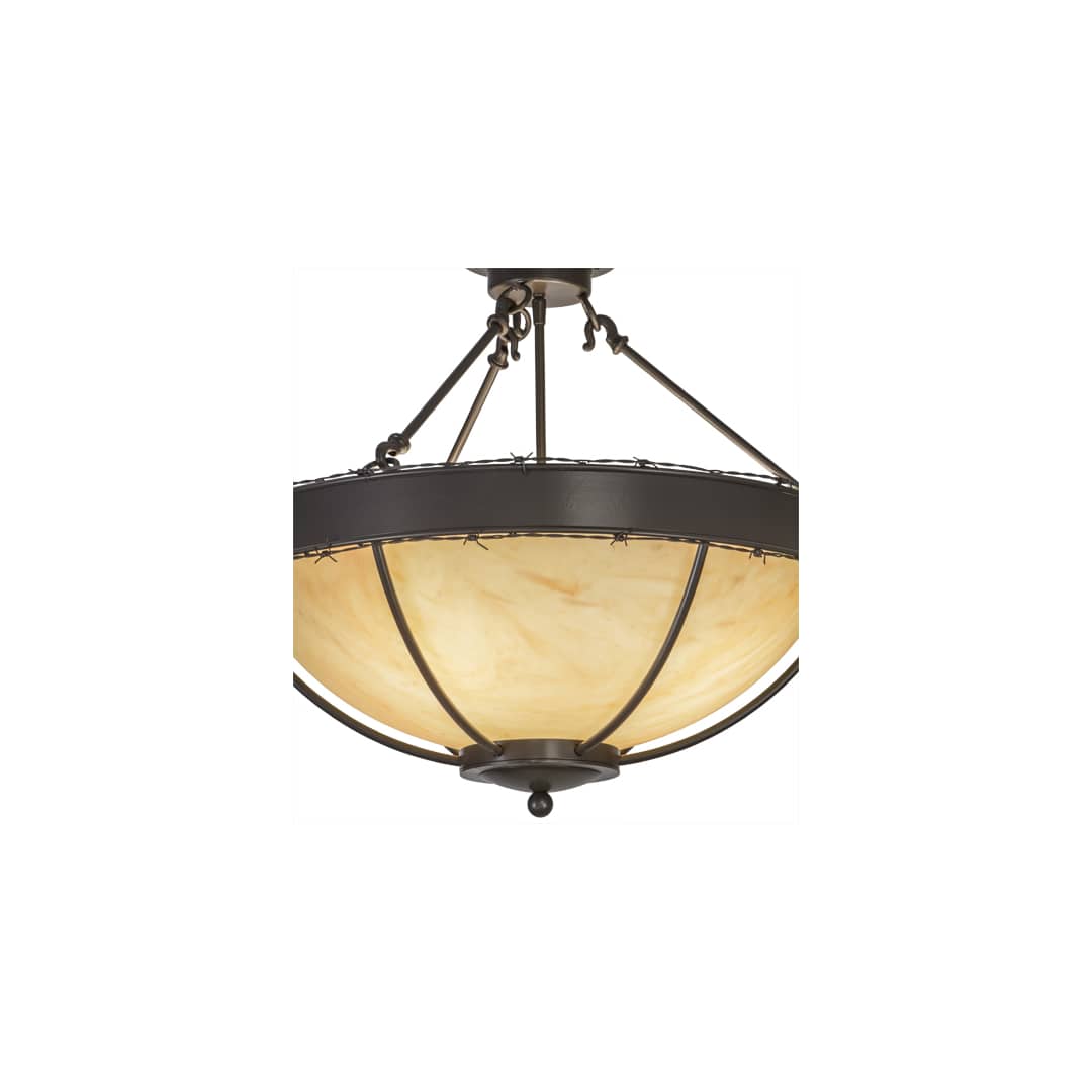 Barbed Wire 4 Light 24" Wide Semi-Flush Bowl Ceiling Fixture