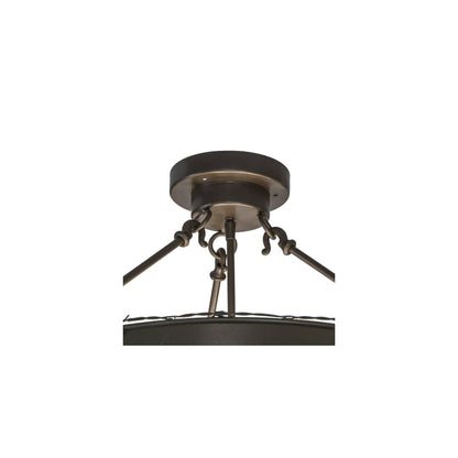 Barbed Wire 4 Light 24" Wide Semi-Flush Bowl Ceiling Fixture