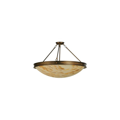 Dionne 3 Light 30" Wide Semi-Flush Bowl Ceiling Fixture - Antique Copper Finish
