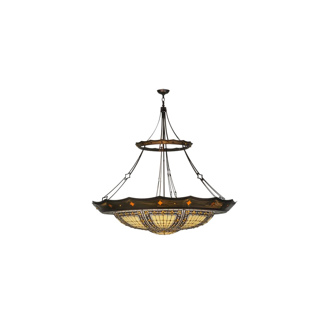 Fleur-de-lis 10 Light 57" Wide Pendant