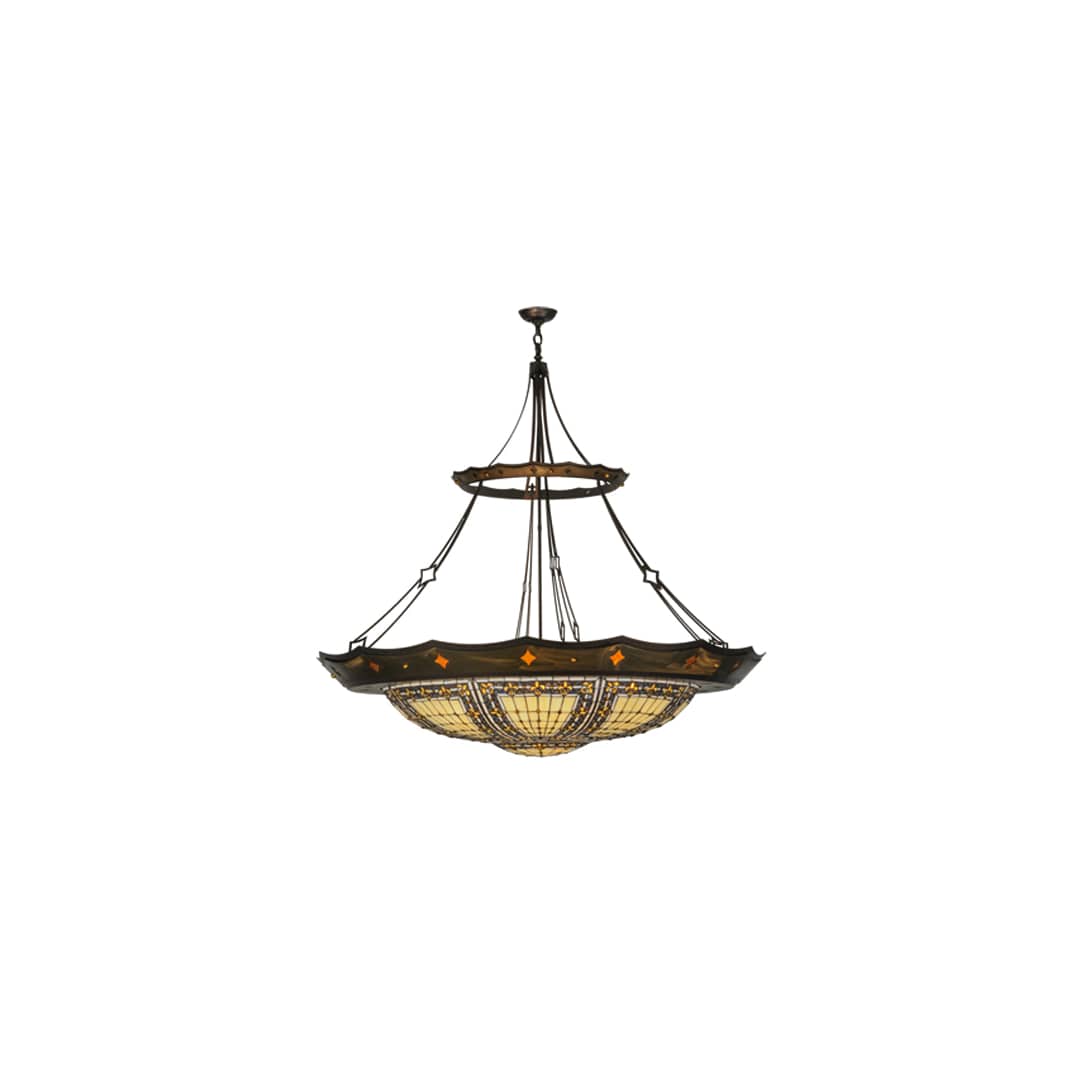 Fleur-de-lis 10 Light 57" Wide Pendant
