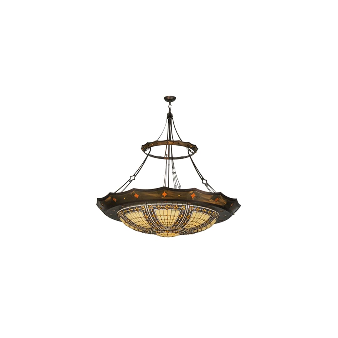 Fleur-de-lis 10 Light 57" Wide Pendant
