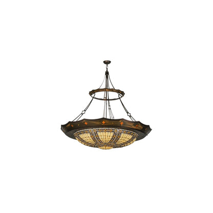 Fleur-de-lis 10 Light 57" Wide Pendant